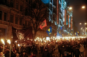 В Киеве проходит шествие по случаю дня рождения Бандеры