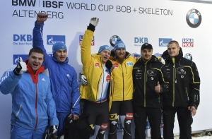 Экипаж Киберманиса - впервые на пьедестале этапа Кубка мира по бобслею