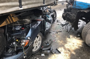 На Рижской окружной дороге произошла тяжелая авария