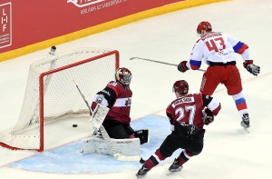 Олимпийская сборная России по хоккею разгромила команду Латвии