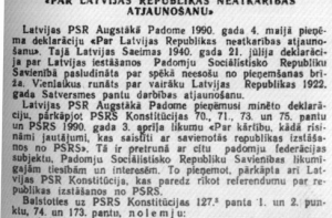 14 мая в истории Латвии: отмена независимости