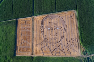 Итальянский фермер превратил поле в портрет Путина