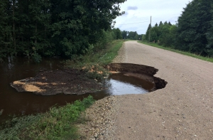 В некоторых реках Латгале уровень воды продолжает повышаться