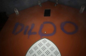 Гризинькалнс: 12-летние девочки написали на детской площадке неприличное слово