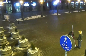 В центре Риги два шведа попытались украсть латвийский флаг