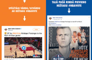 Матч всех звезд: Knicks призывает латвийцев голосовать за Порзиньгиса