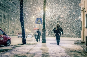 Впервые в 2018: снег покрыл всю территорию Латвии