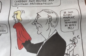 Charlie Hebdo опубликовал карикатуру на президентские выборы в России