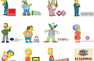 Выборы идут! Латвийских политиков представили в виде персонажей «Симпсонов»