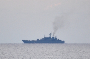 У границы Латвии замечен российский военный корабль