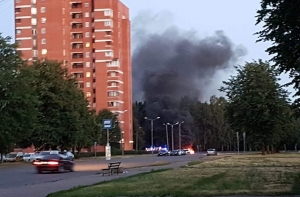 В Иманте дым от старых шин приняли за загоревшийся от дрифта автомобиль