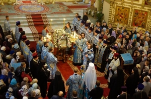 В Риге встретили чудотворную Курскую-Коренную икону «Знамение»