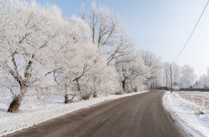 Замело: на дорогах Латвии работают 176 единиц снегоуборочной техники