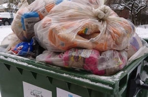 Хорошо живем? В Иманте среди мусора нашли пакеты с хлебом