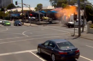 Появилось видео взрыва грузовика с газом, в котором погиб водитель