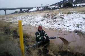 В США трассу заблокировала шоколадная река