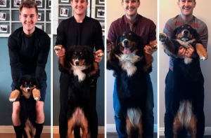 Фотографии хозяев со своими собаками «тогда и сейчас»