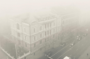 По Латвии расстелился густой туман; ждем солнце!