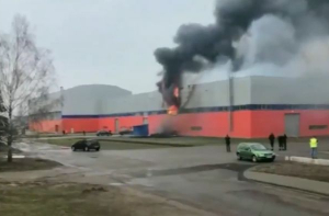 Пожар в Елгавском индустриальном парке ликвидирован