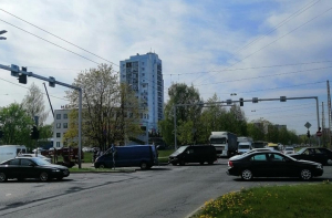 Авария в Пурвциемсе: образовались крупные пробки