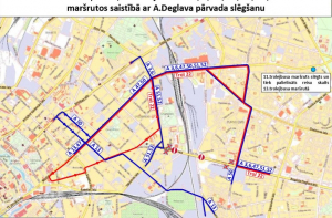 КАРТА: маршруты Rīgas satiksme после закрытия Деглавского моста