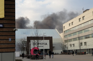 В помещениях бывшего завода ВЭФ возник пожар