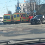 У Земитанского моста произошла авария с участием «скорой»