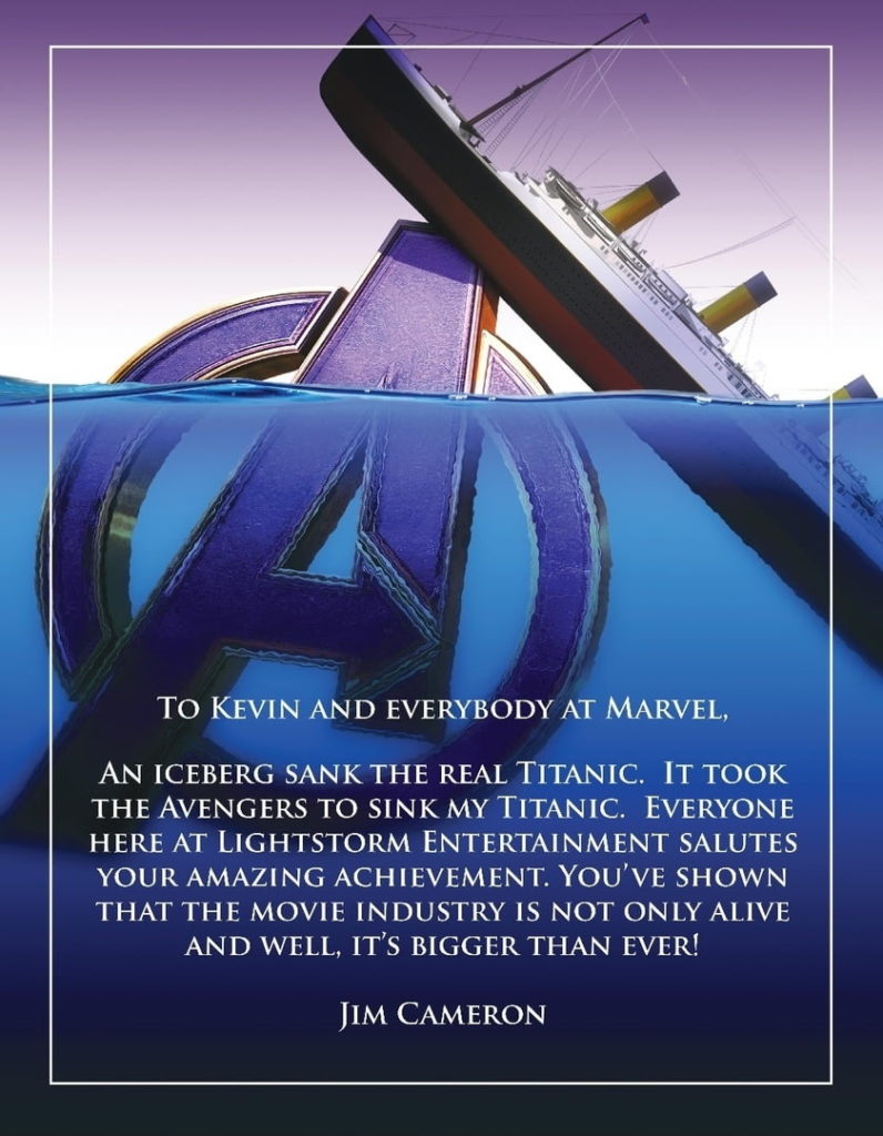 Marvel топит «Титаник»: Кэмерон поздравил создателей «Мстителей» с рекордными сборами
