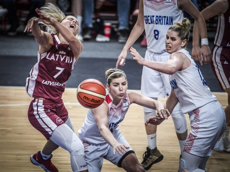 Сборная Латвии проиграла британкам в первом матче домашнего чемпионата Европы