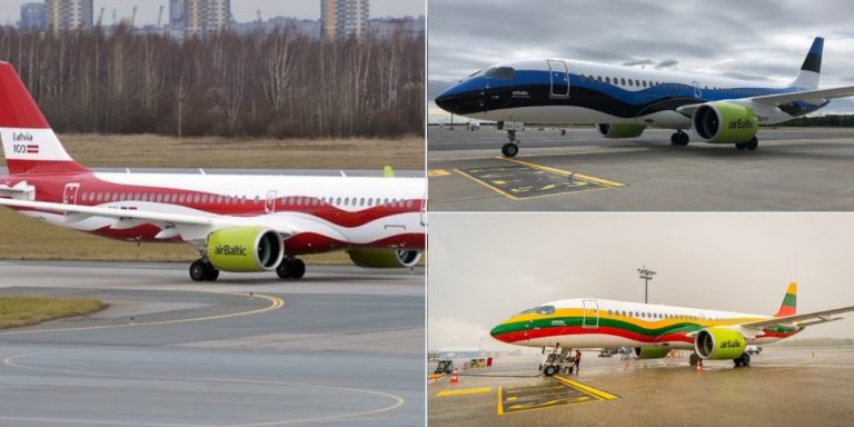 «Балтийские сестры объединились в небе»: самолеты airBaltic в цветах флагов Латвии, Литвы и Эстонии