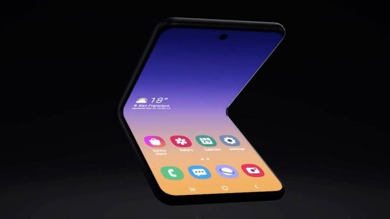 Samsung показала смартфон-раскладушку с гибким экраном