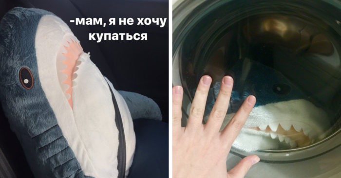 В твиттере написали подробную и очень забавную инструкцию как стирать акулу из IKEA