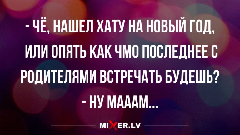 Смешные анекдоты и хата на новый год