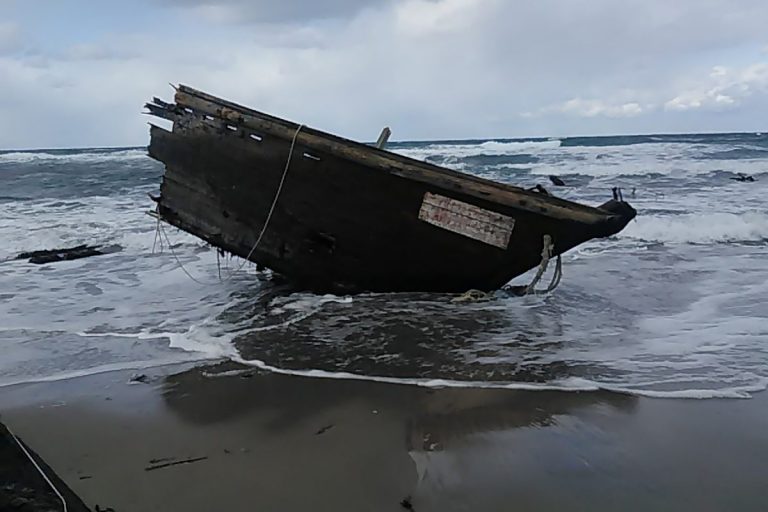 На побережье Японии вынесло обломки лодки с останками людей