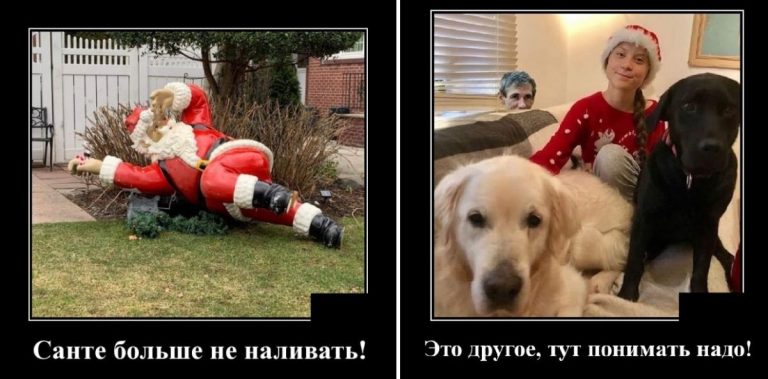 Демотиваторы предновогодние и Санте больше не наливаем