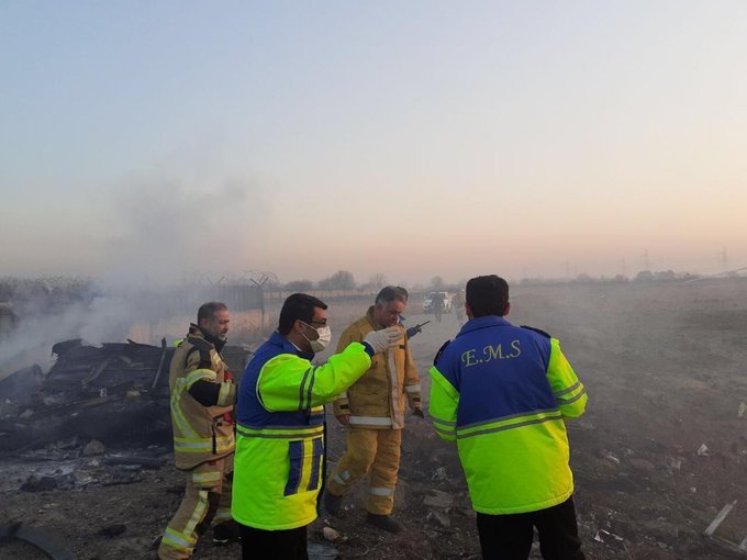 В Иране разбился украинский самолет, на борту находилось 167 человек