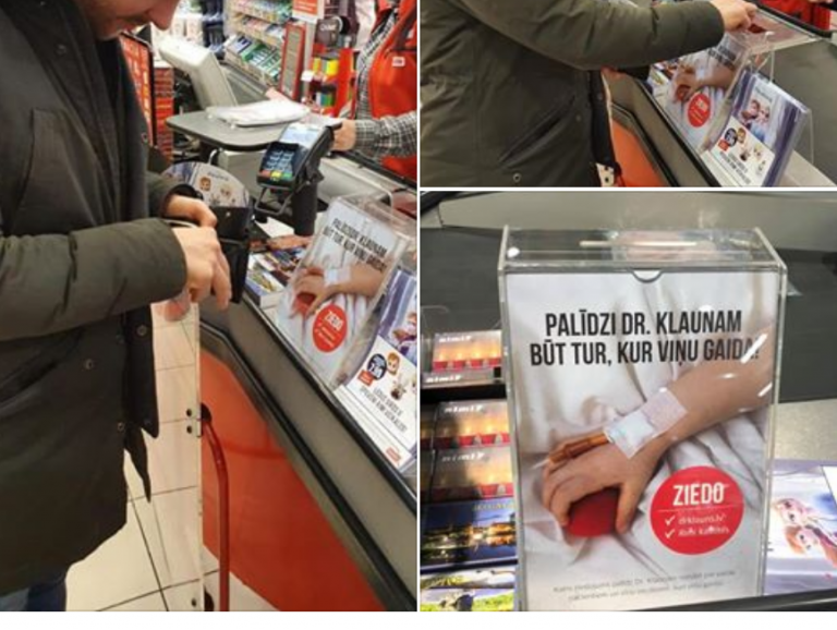 Поможем докторам-клоунам быть там, где их ждут! Средства можно жертвовать по всей Латвии