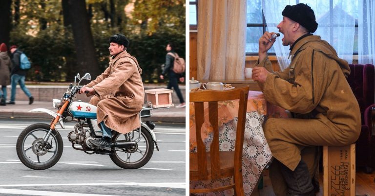 Мужчина настолько похож на почтальона Печкина, что выиграл конкурс двойников