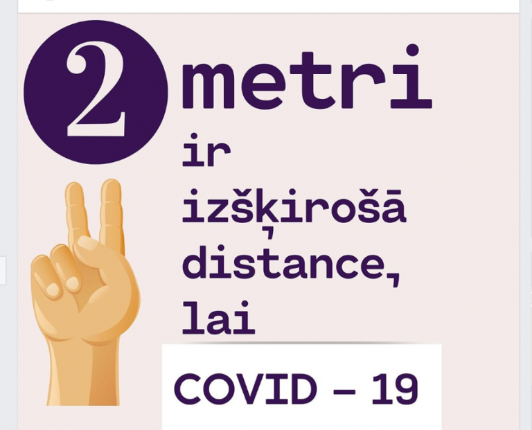 2 метра — решающая дистанция! Жителям Латвии напоминают правила ЧС