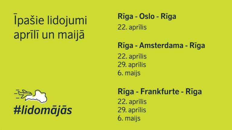 Бронируйте билеты! airBaltic выполнит спецрейсы в Осло, Амстердам, Франкфурт