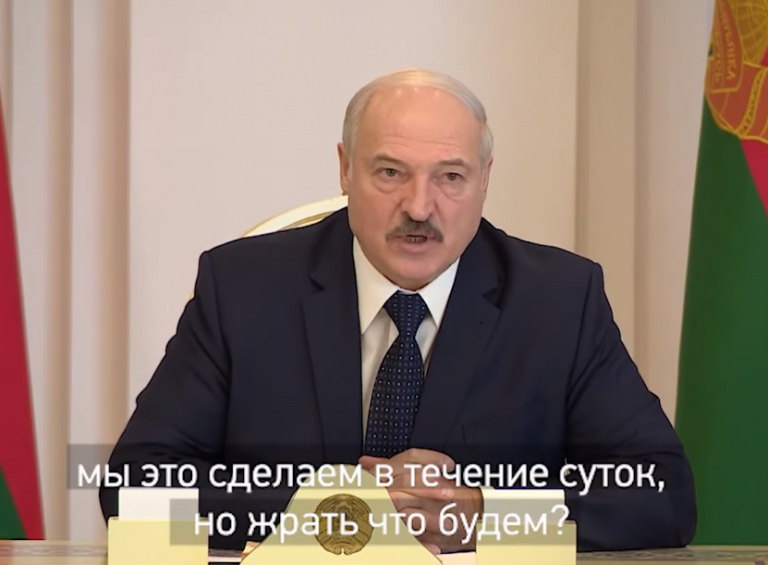 «Жрать что будем?»: Лукашенко объяснил нежелание объявлять карантин в Белоруссии (ВИДЕО)