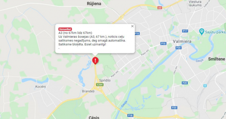 Загоревшийся грузовик на время блокировал движение под Коцены
