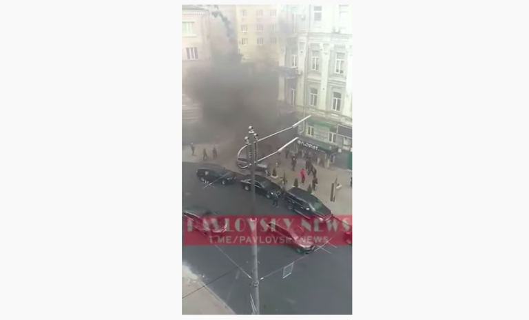ВИДЕО: в Киеве у офиса политического деятеля прогремел взрыв