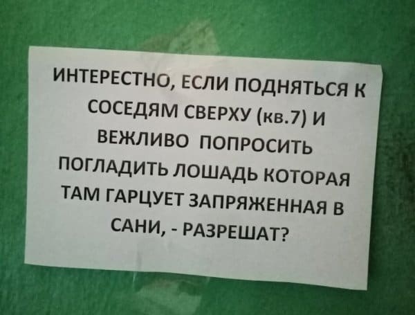 Немного юмора про типичных соседей