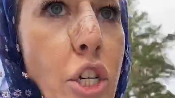 На съемочную группу Ксении Собчак напали в монастыре (ВИДЕО)