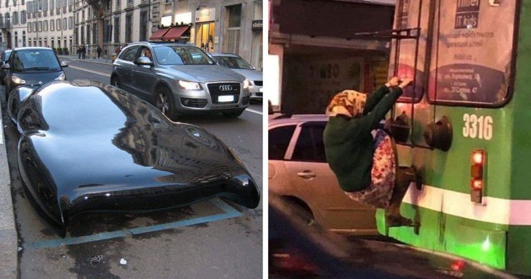 А из нашего окна хрень какая то видна — невероятные ситуации подсмотренные в окно автомобиля