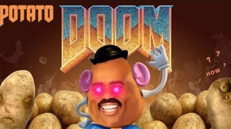 ВИДЕО: легендарную игру DOOM запустили на картошке, вместо батареи использовали 45 кг вареной картошки