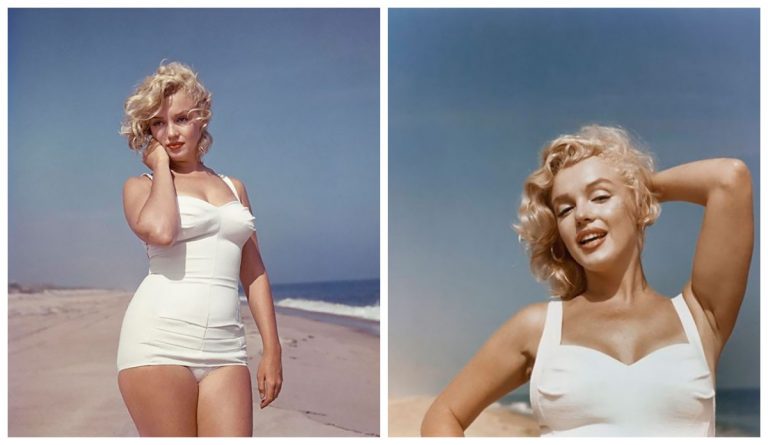 Малоизвестная фотосессия Мэрилин Монро на пляже. Такой звезду фильма «В джазе только девушки» вы еще не видели