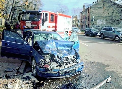 ФОТО: ДТП в Московском форштадте. Машина разбилась «в хлам»