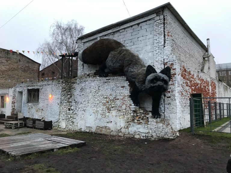 В городе замечена лиса! В центре Риги появился новый арт-объект (ФОТО)